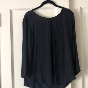 Ann Taylor navy blouse